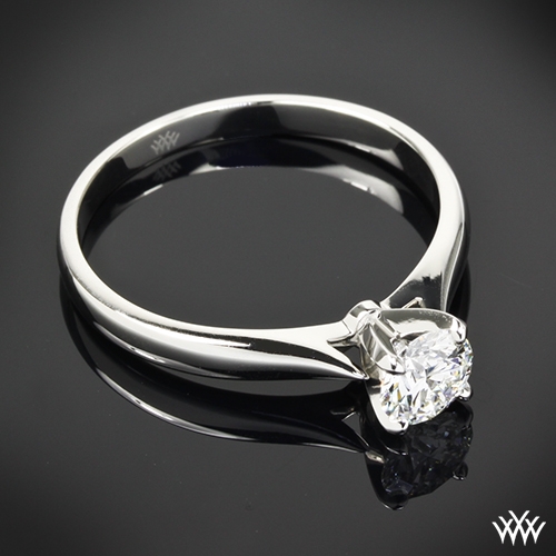 Sleek Line Solitaire Engagement Ring