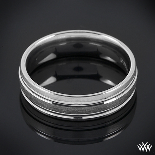 Ridged Satin Wedding Ring