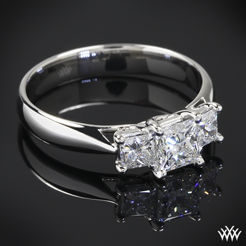 Trellis 3 Stone Engagement Ring