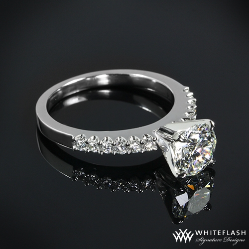 Platinum Petite Diamond Engagement Ring