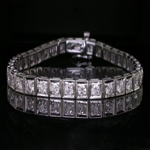 Princess Cut Diamond Tennis Bracelet