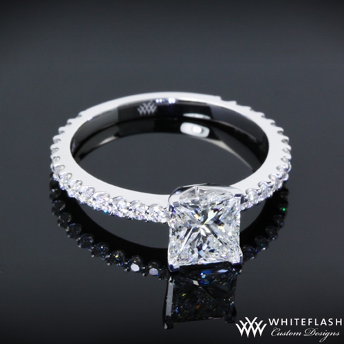 Princess Cut Shared Prong Engagement Ring