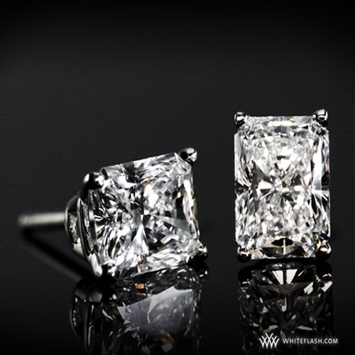 Radiant Cut Diamond Earrings