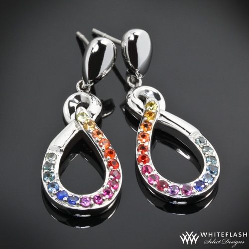 Rainbow Sapphire Earrings