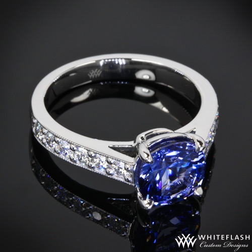 Sapphire Half Eternity Engagement Ring