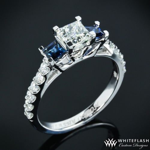 Sapphire and Diamond Engagement Ring