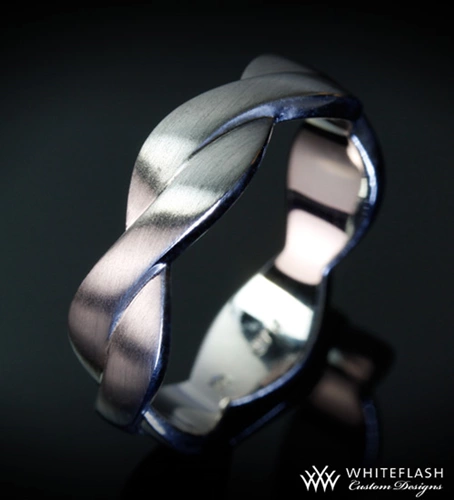 Satin Braid Wedding Band