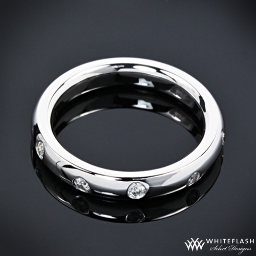 Scattered Diamond Wedding Band