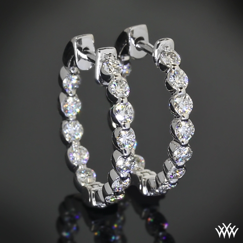 Single Shared Prong Diamond Earrings