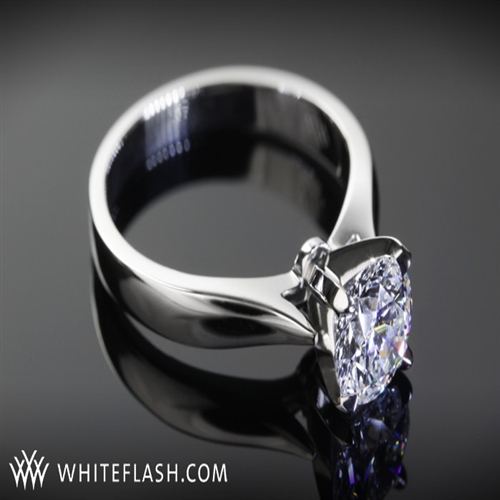 Sleek Line Solitaire Engagement Ring