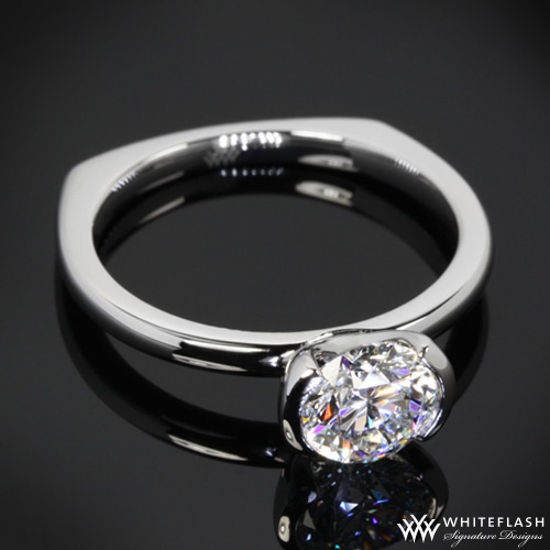 True Love Solitaire Engagement Ring with Euro Shank