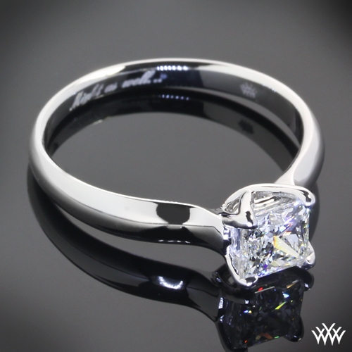 W-Prong Solitaire Engagement Ring