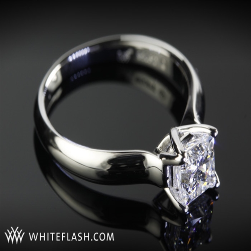 W Prong Princess Cut Solitaire Engagement Ring