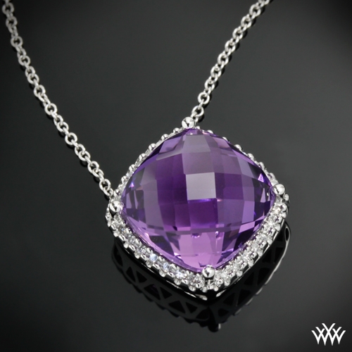 Amethyst and Diamond Pendant