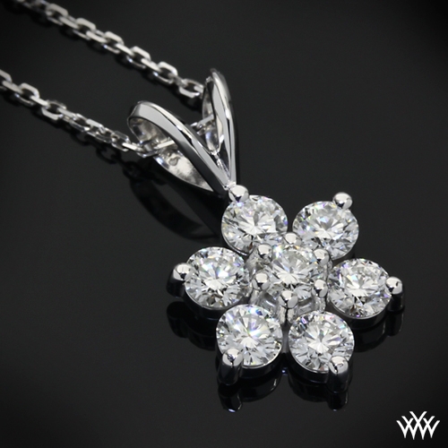 Flower Cluster Diamond Pendant