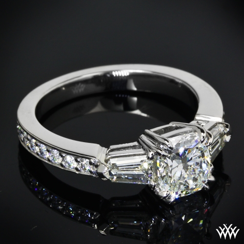 Custom Palladium Diamond Engagement Ring