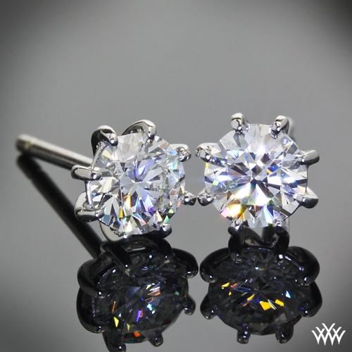 8 Prong Martini Diamond Earrings
