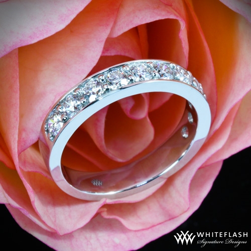 gorgeous tiffany bead set wedding band