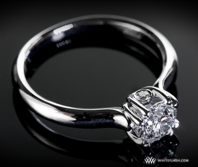 U Prong Solitaire Engagement Ring
