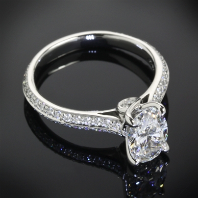 Vatche Custom Platinum Diamond Engagement Ring
