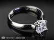 W Prong Princess Cut Solitaire Engagement Ring