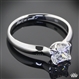 W-Prong Solitaire Engagement Ring