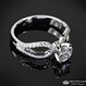 White Gold Infinity Diamond Engagement Ring