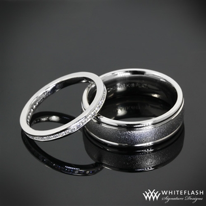 Wire Brush Comfort Fit Wedding Band