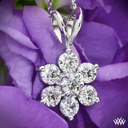 Sparkly Diamond Flower Pendant