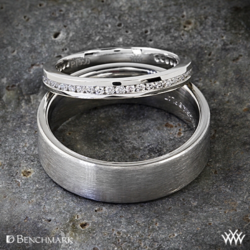 'Honey Channel Set' Diamond Wedding Band 687