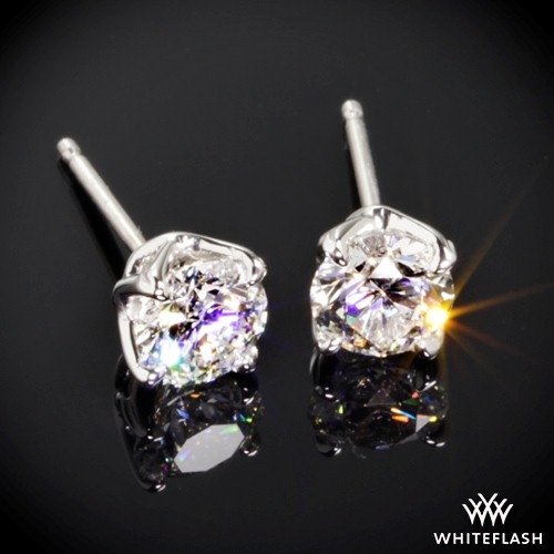 "W-Prong" Diamond Earrings