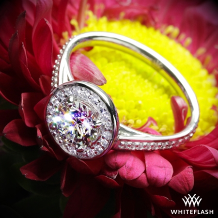 Halo Prong Diamond Engagement Ring