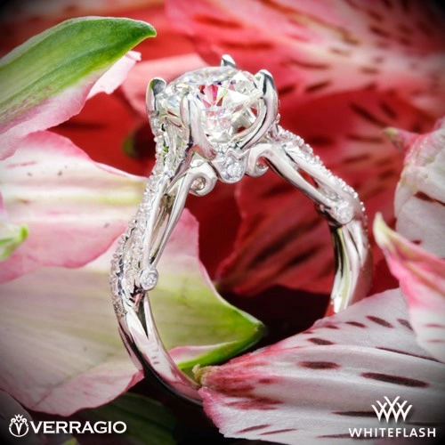 Verragio INS-7050R 4 Prong Twisted Shank Diamond Engagement Ring