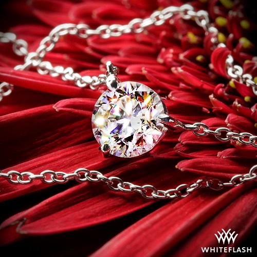 Three-Prong Martini Diamond Pendant