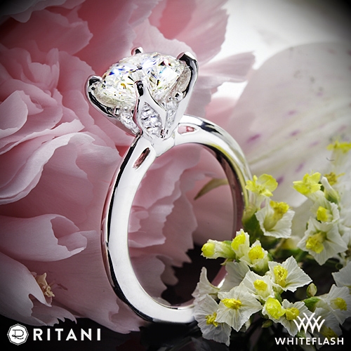Ritani 1RZ3279 Embellished Prong Solitaire Engagement Ring