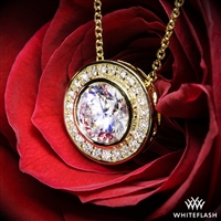 "Halo Bezel" Diamond Pendant