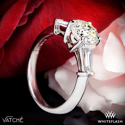 Vatche 309 Baguette 3 Stone Engagement Ring