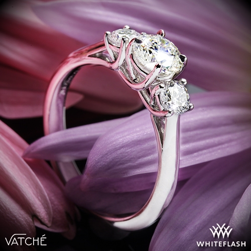 Vatche 319 X-Prong Three Stone Engagement Ring