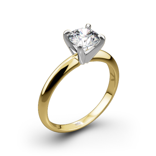 14K YELLOW GOLD CLASSIC 4 PRONG DIAMOND ENGAGEMENT RING SETTING