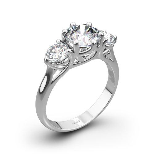 Butterflies Three Stone Engagement Ring