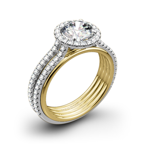 Danhov UE103 Unito Diamond Two-Tone Engagement Ring