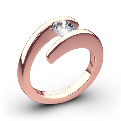 14K Rose Gold Danhov Spring Blossom Six Prong Solitaire Engagement Ring  by Danhov