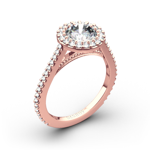 Danhov XE111 Carezza Diamond Halo Engagement Ring