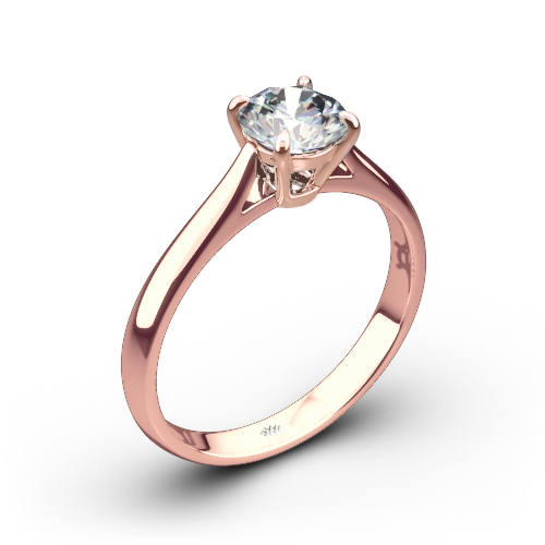 Fine Line Solitaire Engagement Ring