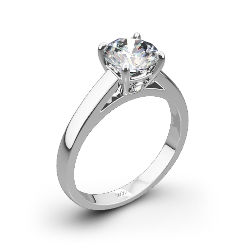 Valoria Flush-Fit Cathedral Solitaire Engagement Ring