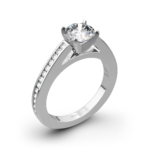Honey Channel-Set Diamond Engagement Ring