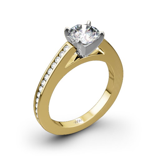 Honey Channel-Set Diamond Engagement Ring