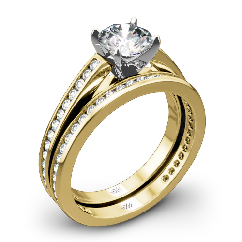 Honey Channel-Set Diamond Wedding Set