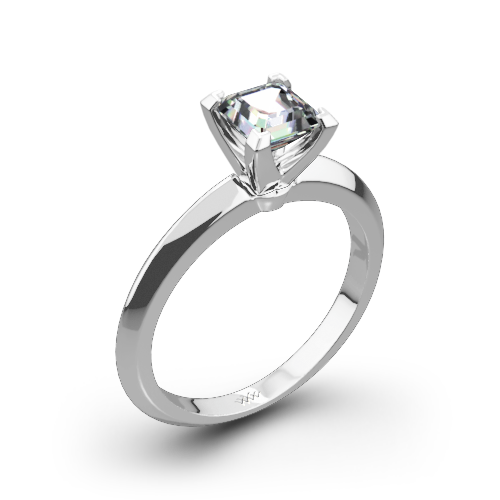 Knife-Edge Solitaire Engagement Ring for Princess