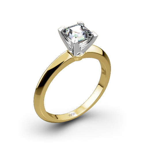 Knife-Edge Solitaire Engagement Ring for Princess